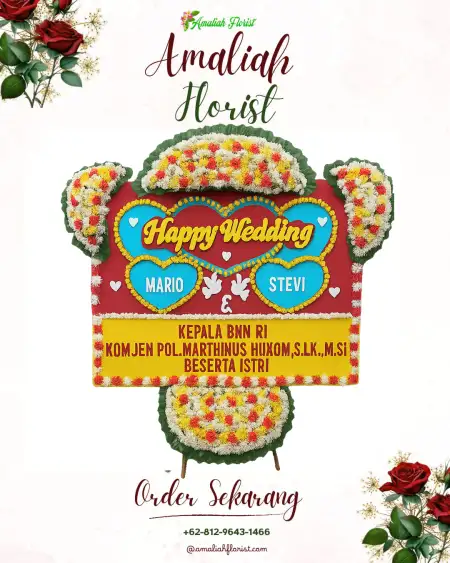 Papan Bunga Pernikahan Pedaleman